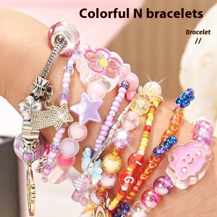 Children's Bracelet String Beads Handicraft DIY Material Toy Girls' Jewelry Box Creative