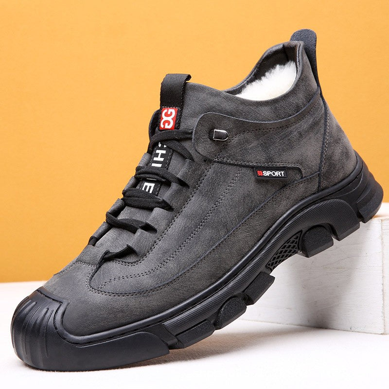 Cotton Wool Cold-proof Non-slip Warm Velvet Padded Thickened Northeast Snow Boots Large Size Shoes
