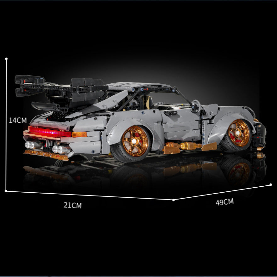 Cement Gray Sports Car Assembled Building Block Toys