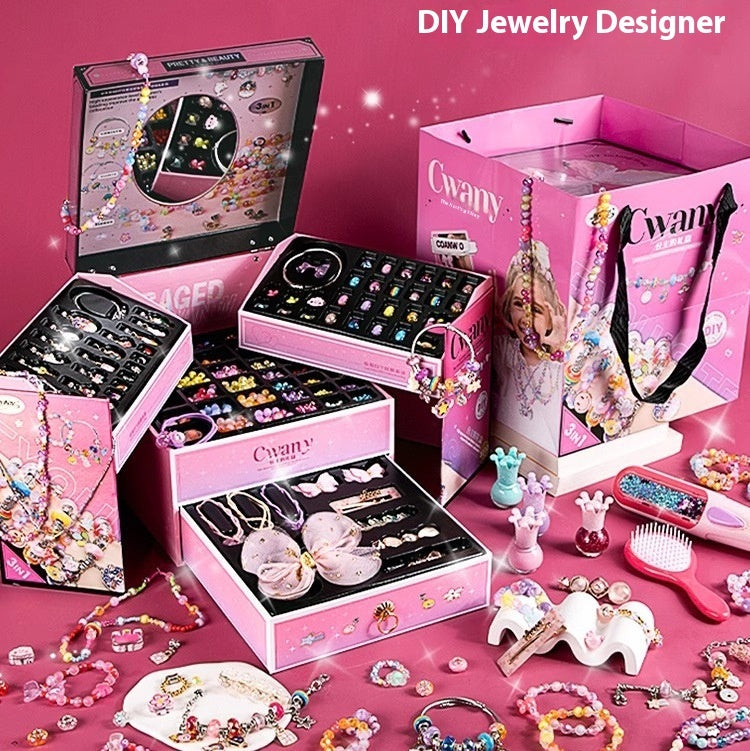 Children's Bracelet String Beads Handicraft DIY Material Toy Girls' Jewelry Box Creative