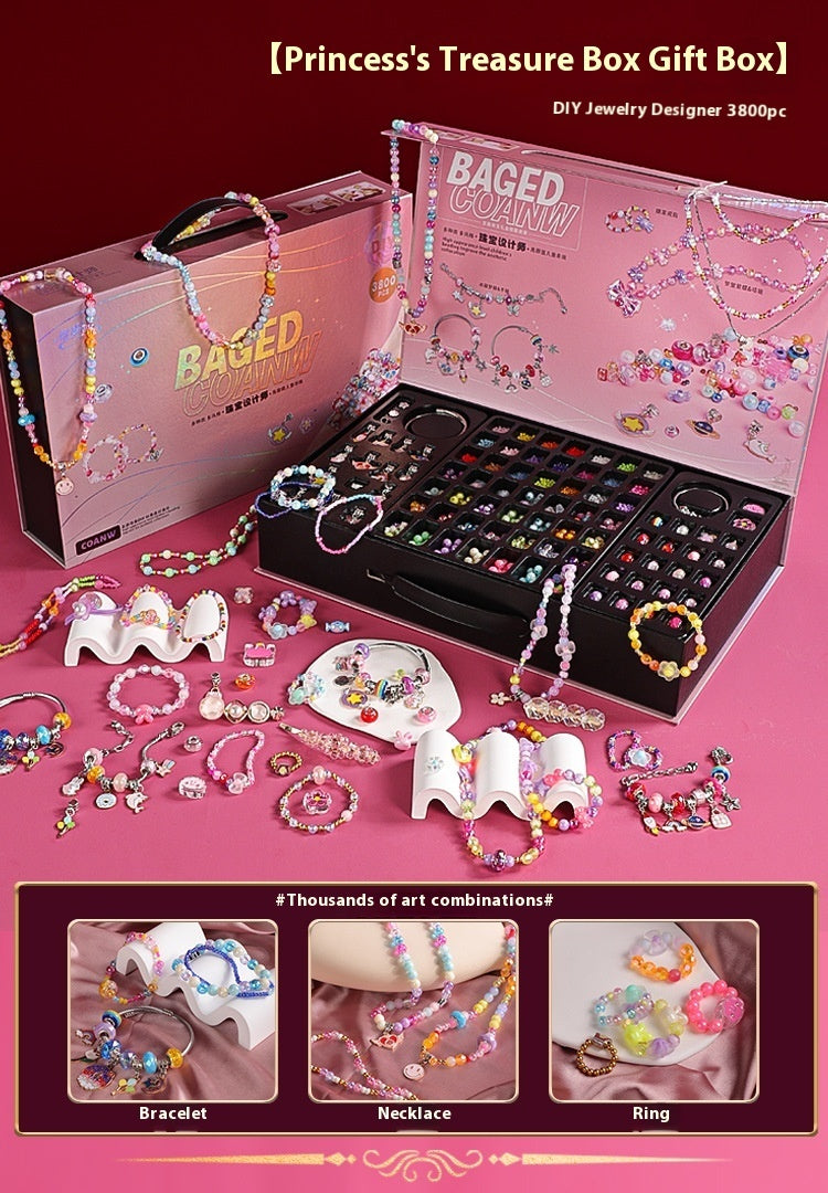 Children's Bracelet String Beads Handicraft DIY Material Toy Girls' Jewelry Box Creative