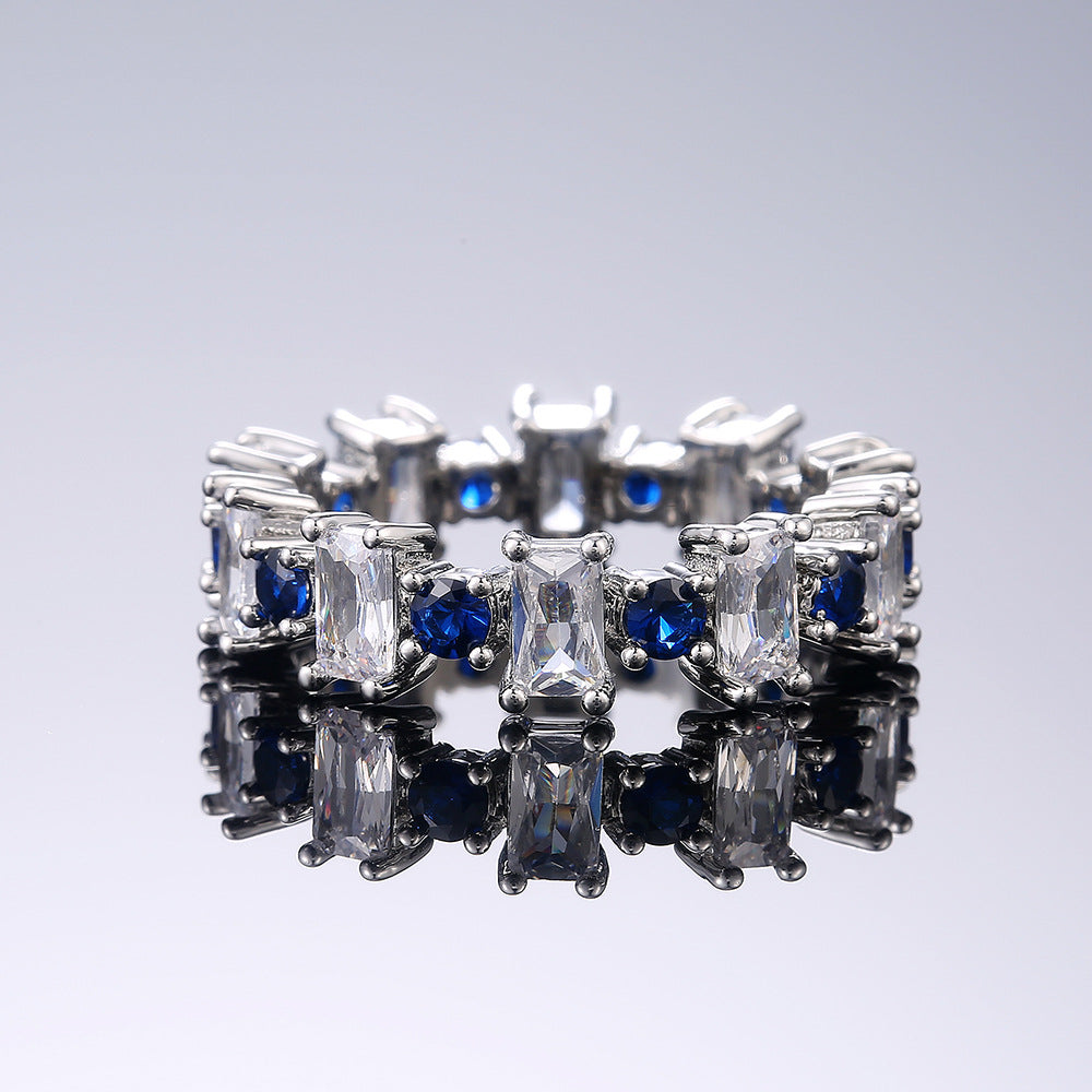 Exquisite Fashion Square Zircon Ladies Ring Cute Girls Index Finger Ring All-match Jewelry